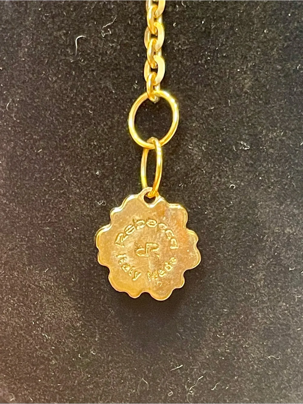 Rebecca Rose Gold Camellia Layered Pendant Necklace